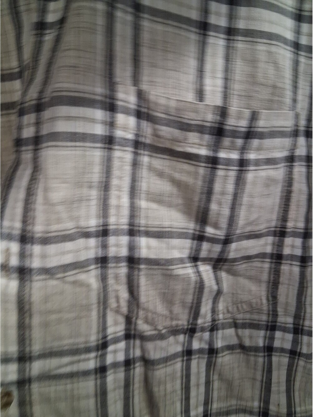 Vintage World Island Button Up Short Sleeve 100% Cotton Brown Plaid G2 - Picture 2 of 5